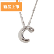 T 天啟世紀(jì)ins熱賣英文字母項(xiàng)鏈18k金胖乎乎吊墜鎖骨鏈氣球光面疊戴字母項(xiàng)鏈 派對氣球字母吊墜項(xiàng)鏈-鋼色-C
