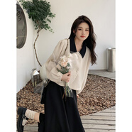 可茵（Keyin） 連衣裙女裝新款2025年春秋套裝女小香風(fēng)時尚氣質(zhì)韓版長袖裙子女 上衣+裙子 M