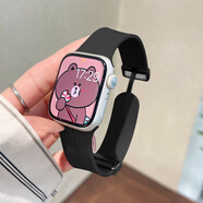 炫戴（XUANDAI）適用vivo watch gt表帶硅膠iqoo watch磁吸vivo watchgt腕帶vivo手表帶折疊扣連接器表耳夏季配件 黑色 適用：VIVO/iQOO WATCH GT