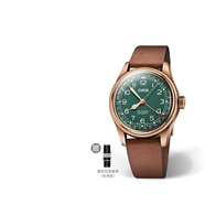 豪利時(shí)（ORIS）【官方旗艦】航空大表冠80周年瑞表機械男表指針式日歷青銅腕表 皮帶75477413167LS 40mm