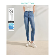 茵曼（INMAN）【商場(chǎng)同款】冰芙美涼感九分牛仔褲2025夏女裝新款顯瘦鉛筆褲 牛仔藍(lán) 28