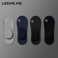 LEEME.ME粒米【7A抗菌】襪子男船襪春夏季短襪隱形襪防掉跟淺口襪 4色