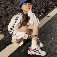 耐克（NIKE）M2K Tekno 男女厚底經(jīng)典白銀白灰復(fù)古休閑老爹鞋潮流跑鞋 AO3108-105黑紫 39 (250mm)