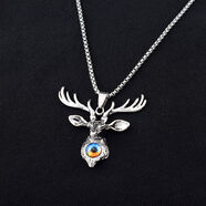 江浸月男生項鏈個(gè)性潮流 百搭帥氣霸氣酷男嘻哈潮流掛學(xué)生禮物吊墜SN790 鹿混彩眼睛