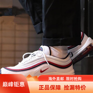 耐克（NIKE）新款女鞋 air max 97運動(dòng)休閑緩震透氣跑步鞋海外直郵 921733-102 白紅 38