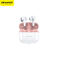 用維（aWEI）AWEI用維T1Pro入耳式藍(lán)牙耳機(jī)藍(lán)牙5.3TWS耳機(jī)款無線耳機(jī) 白+粉