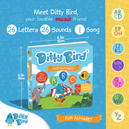 【官方旗艦店】澳洲原版dittybird發(fā)聲書 ditty bird繪本 英語兒歌童謠 DB 早教啟蒙ins 【充電款】Fun Alphabet 有趣字母書