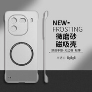 殼美仕適用iqoo12手機(jī)殼iqoo12pro磨砂半透明vivo無邊框iqoo11s保護(hù)套iqoo10防摔iqoo9散熱iq00簡約8男女 半透白【輕薄無邊框磁吸款】 iQOO 12