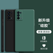 HotFire 適用OPPOreno6Pro+手機(jī)殼OPPOReno6 Pro+保護(hù)套鏡頭全包升級(jí)磨砂防摔男女款硅膠軟殼-靜夜黑