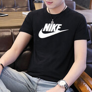 耐克（NIKE）短袖男T恤 25秋季新款運動(dòng)服寬松休閑透氣圓領(lǐng)運動(dòng)體恤上衣男 AR5005-010/黑色潮款 L