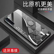 越厷適用OPPOReno3手機(jī)殼防摔Reno3元?dú)獍媸謾C(jī)膜全包防摔玻璃殼硬殼外殼超薄鏡頭OPPOK7保護(hù)套高端漸變 石墨灰.G7247 oppoK7【送屏幕膜】
