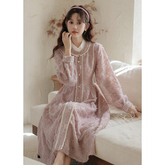 Radinka2025秋冬新款森女甜美部落新中式復古改良旗袍連衣裙女少女MZY 粉色連衣裙 XL