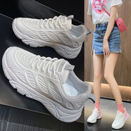 MVP BOY運(yùn)動(dòng)鞋女2024新款透氣女鞋輕便戶外跑步鞋女旅游鞋時(shí)尚慢跑鞋 紅旺達(dá) f33-1灰色 35