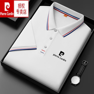皮爾卡丹（pierre cardin）輕奢高級(jí)感短袖t恤男夏季2025新款休閑商務(wù)風(fēng)半袖體恤衫男裝上衣 白色 XL 175【建議135-155斤】