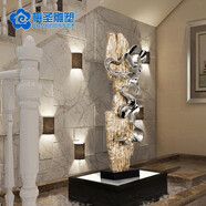 梅圣現(xiàn)代輕奢藝術(shù)客廳擺件樣板房電視柜玄關(guān)桌面抽象落地?cái)[設(shè)軟裝飾品 墨神【B款】