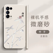 OPPOReno5手機殼5K(5g)保護套直邊全包硅膠殼超薄裸機手感防護套磨砂情侶款 OPPO Reno5 K 5G白-Z28