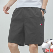 TOMMYBULL美國Tommy湯米新款短褲男士夏季商務(wù)休閑時(shí)尚百搭五分褲直筒褲男 深灰色 3XL 建議160-180斤