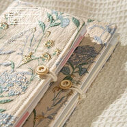 活頁(yè)賬本可拆卸記事本蝴蝶筆記本ins高顏值小眾可愛(ài)少女日記本 木槿/布藝 A6外殼+空白紙 加厚90張180頁(yè)