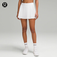 lululemon丨Varsity 女士風(fēng)琴褶高腰網(wǎng)球裙速干芯吸 LW8AKVS 白色 XS /4