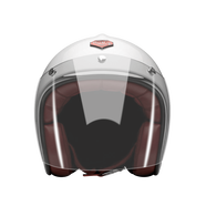 Ruby碳纖維摩托車機(jī)車電動(dòng)車賽車四季護(hù)具半盔防霧日夜可用防霧鏡片 3/4透明