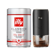 ILLY意利咖啡豆（中度烘焙）罐裝250g+CLITON電動咖啡磨豆機