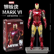 中動玩具（ZT）中動鋼鐵俠手辦玩具MK系列豪華限量模型漫威可動人偶送男生禮物 4寸鋼鐵俠MK6底座版
