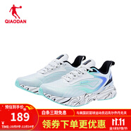喬丹QIAODAN跑步鞋男雨燕3運(yùn)動鞋2023秋新巭LIGHT防潑水跑鞋 樺白色/智能綠-男 35