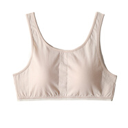 必菩（buupnn）能放義乳的胸墊半成品單賣縫在衣服上的文胸內(nèi)衣diy全棉 杏色 S（非成品，根據(jù)衣服選碼）