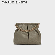 CHARLES&KEITH子母鏈條大容量流浪包托特包單肩斜挎包女包生日禮CK2-40671449 CK2-40671539Taupe灰褐色 L