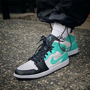 耐克（NIKE）男鞋女鞋Air Jordan 1 Mid AJ1運動(dòng)鞋實(shí)戰戰靴耐磨籃球鞋 554724-554725-132 綠色 35.5
