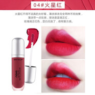 NOVO奶油冰淇淋唇釉霧面啞光絲絨不易脫色防汗平價(jià)小眾女大學(xué)生款口紅 4#火星紅