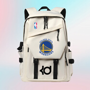 NBA籃球包男女學(xué)生書包大容量雙肩背包運(yùn)動(dòng)休閑旅行電腦包歐文 杜蘭特米白色