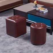 孜度 皮凳子沙發(fā)凳客廳換鞋凳歐式皮墩沙發(fā)凳客廳矮凳家用換鞋凳圓凳