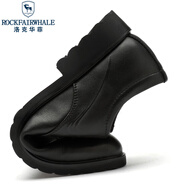 洛克華菲（Rock Fairwhale） 男鞋新款潮流時尚韓版馬丁靴男透氣戶外工裝休閑鞋真皮 黑色加絨 42