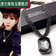 界末 韓版時(shí)尚短款項鏈女復古夸張鎖骨鏈百搭配飾衣服裝飾飾品掛鏈 灰色方塊