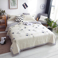 半夏微涼 全棉空調被純棉夏涼被 可水洗夏被薄被子夏天空調被芯單雙人1.5/1.8/2米 薰衣草 雙人被180*220cm（面料100%棉）