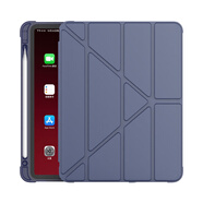 ODEG2020/2021款Pro12.9保護套iPad11帶筆槽Air1/2/3平板10.2硅膠殼 午夜藍【多折帶筆槽】 iPad Mini4(7.9英寸)