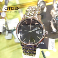 西鐵城（CITIZEN）日本本土進(jìn)口光能不銹鋼簡(jiǎn)約時(shí)尚情侶手表原裝 BM6770-51G男款（表芯： E111）