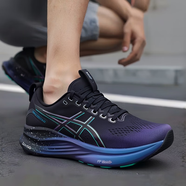 亞瑟士（ASICS）跑鞋男 25秋季款GEL-KAYANO 32 PLATINUM運動鞋緩沖支撐跑步鞋 1011C180-001/黑色/綠色 44