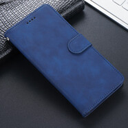 佩諾（PINO）小米Redmi Note14pro手機殼5G翻蓋式彩繪保護套防摔防護錢(qián)包款插卡支架新款潮流輕奢磨砂皮套 【卡.磨砂翻蓋搭扣皮套】寶石藍 紅米Note14pro