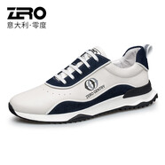 零度zero官方運(yùn)動(dòng)休閑鞋新款透氣潮流百搭低幫鞋男士時(shí)尚阿甘鞋 3825白藍(lán) 38
