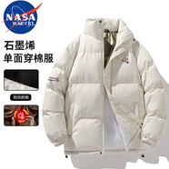 NASA MARVEL夾克男外套春秋季美式潮流面包服寬松休閑上衣 卡其（棉服） XL