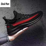 森馬男鞋透氣運動(dòng)休閑鞋春夏季男板鞋夏季潮鞋網(wǎng)面跑步鞋網(wǎng)鞋子 966黑紅(棉鞋) 39