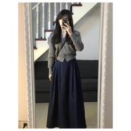 純邇春裝女2025法式高級(jí)感木耳邊小香風(fēng)連衣裙子小個(gè)子搭配一整套女裝 8776裙子 S