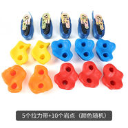 哲順玩具兒童體能戶(hù)外運動(dòng)爬樹(shù)攀巖石安全帶感統訓練器材家用室內攀爬玩具 5個(gè)拉力帶+10個(gè)巖點(diǎn)