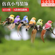 東之天地 仿真小鳥植物裝飾花園戶外花園園藝庭院陽(yáng)臺(tái)家居擺設(shè)裝飾品擺件 仿真小鳥6只裝【顏色隨機(jī)】