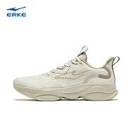 鴻星爾克（ERKE）跑鞋新款男女情侶減震軟底回彈網(wǎng)面透氣休閑跑步鞋【啵啵彈】 浮巖灰/灰褐色(男款) 42