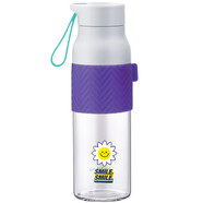 樂(lè )扣樂(lè )扣水滴玻璃杯便攜水杯清新時(shí)尚創(chuàng  )意杯子加厚耐熱玻璃防燙純色LLG594 復古紫 500ml