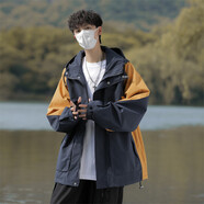 欣垚2024青少年薄外套美式復(fù)古翻領(lǐng)夾克春秋款寬松版服裝服飾5折券 藏青色 M