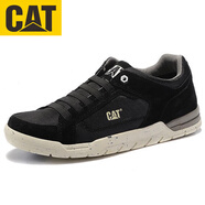 卡特（CAT）男鞋低幫透氣防滑耐磨戶外休閑鞋工裝鞋網(wǎng)面徒步鞋秋冬季 黑色 標準皮鞋尺碼 39
